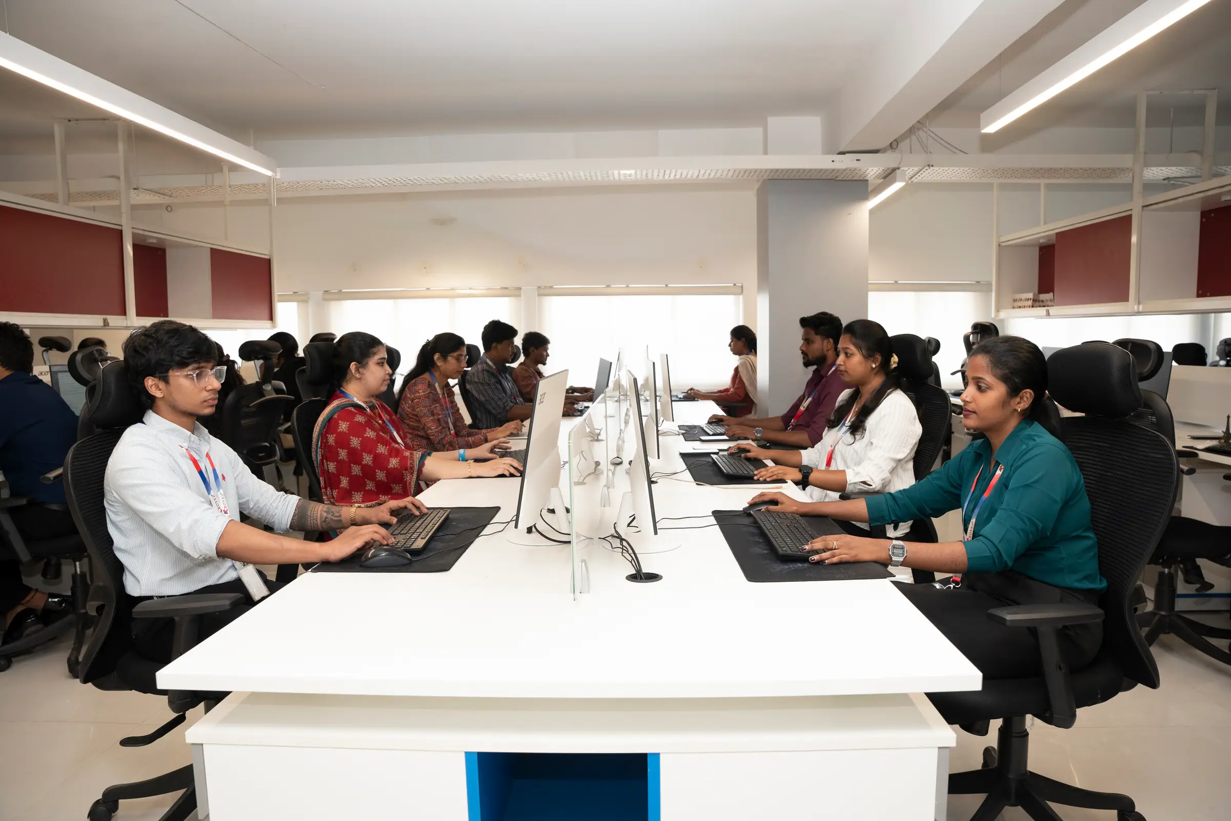 The Croyez team at work in the open office