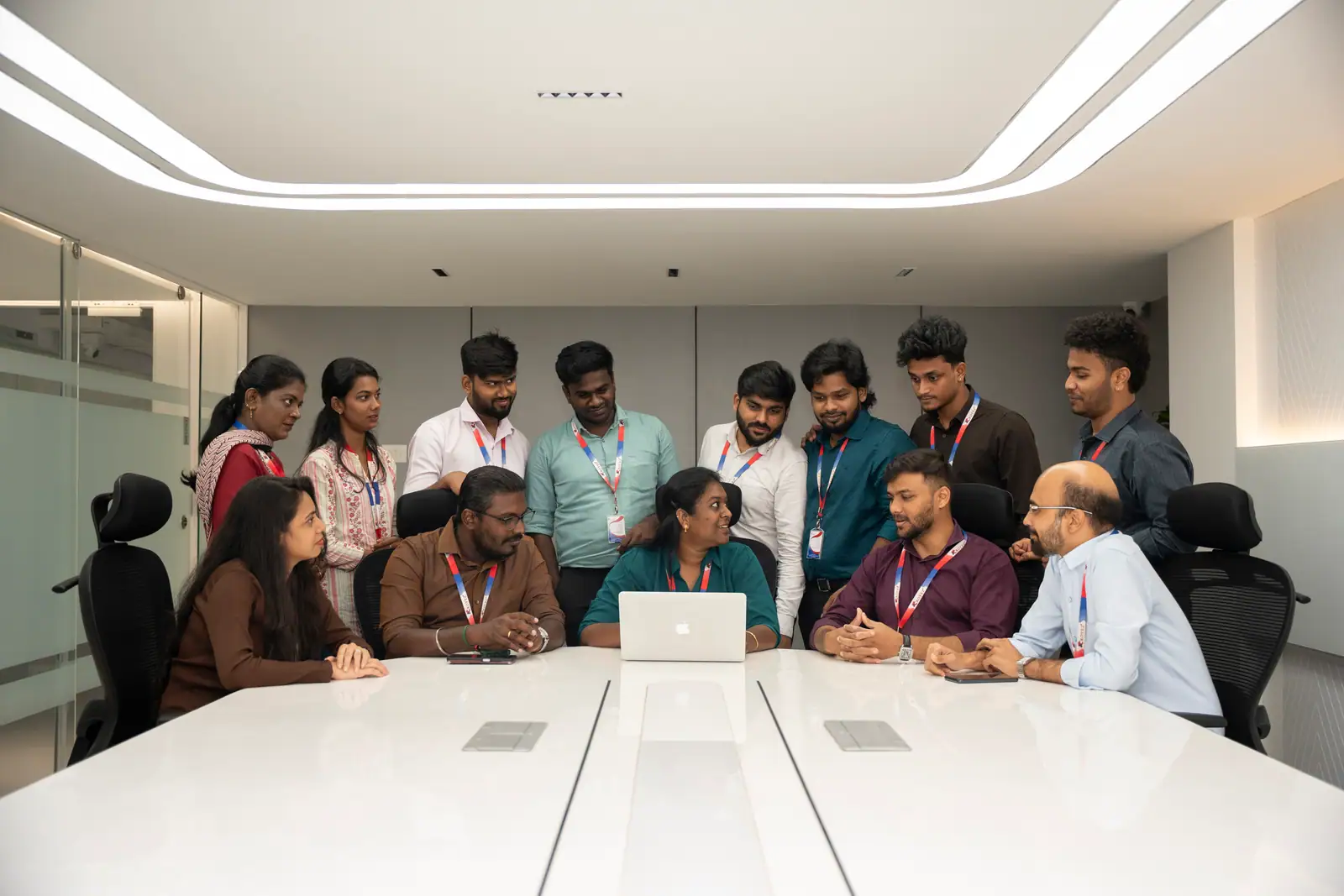 The Croyez team in the conference room