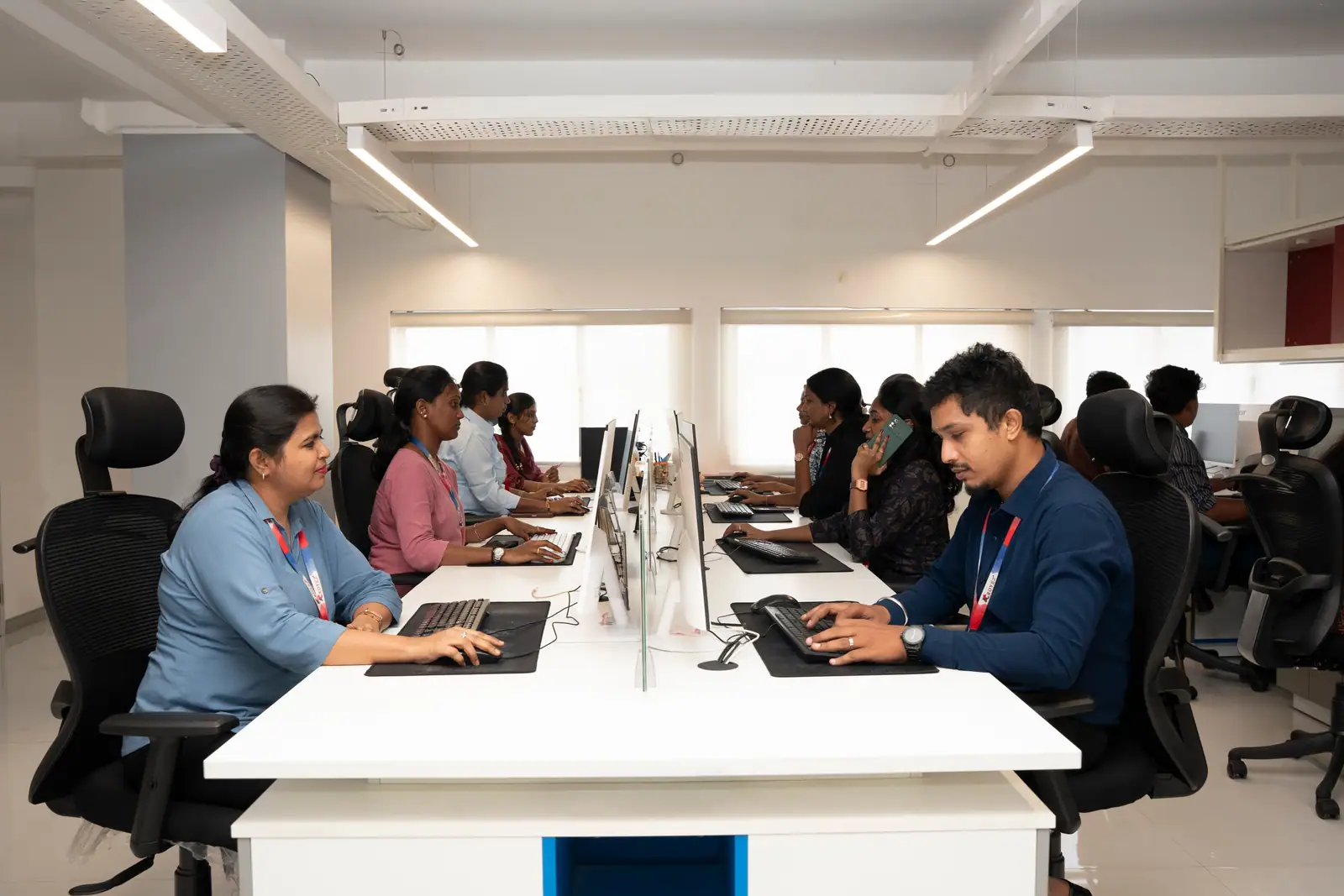 The Croyez team at their workstations