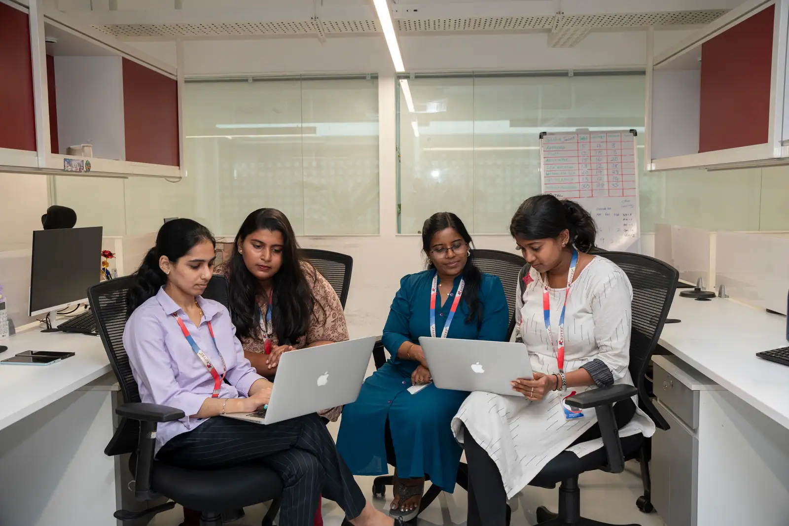 The Croyez team reviewing an application